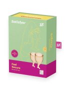 Satisfyer Cupa menstruala Feel Secure culoare galben 1 cutie x 2 buc