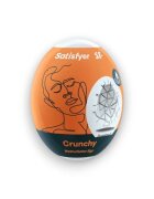Satisfyer Ou masturbator Crunchy Egg de unică folosință interior texturat material flexibil TPE (portocaliu)