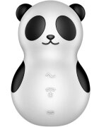 Satisfyer Stimulator - Pocket Panda pentru stimularea clitorisului 12 functii de vibratie alb si negru