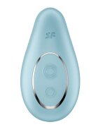 Satisfyer Vibrator dublu Dipping Delight pentru stimulare clitoridiană și vaginală 12 funcții de vibrații rezistent la apă IPX7 albastru
