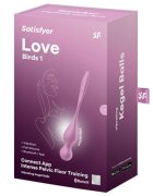 Satisfyer Vibrator - LOVE BIRDS pentru exercitii Kegel 12 functii de vibrare roz