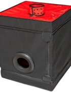 SECRET DOME Cabină de sex Bukkake Black & Red mobilier pentru jocuri erotice BDSM cu saltea și cătușe negru cu roșu