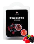 Secret Play Bile Braziliene - BERRIES ulei de masaj pentru corp si zonele erogene cu aroma de fructe de padure 1 x 2 bucati