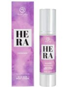 Secret Play Loțiune pentru femei HERA Silky Skin pentru corp păr și masaj cu feromoni note de vanilie neagră și pară 50 ml