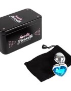 Secret Play Plug anal – Blue Heart din aluminiu ultra-neted 7 cm