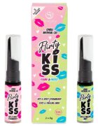 Secret Play Set geluri pentru sex oral Flirty Kiss Gel cu aromă de căpșuni și de mentă vegan fără gluten zahăr și lactoză 2 X 8 g