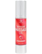Secret Play Ulei de masaj Sensual Massage Oil - Strawberry cu efect hidratant aromă de căpșuni 50 ml