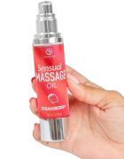 Secret Play Ulei de masaj Sensual Massage Oil - Strawberry cu efect hidratant aromă de căpșuni 50 ml