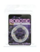 Seven Creations Inel pentru penis Robotic Beaded Cockring din silicon design cu bile pentru stimulare transparent