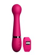 SEXERCISE Vibrator wand Pelvic Muscle Training Set pentru exerciții kegel 10 funcții de vibrație control prin telecomandă tip ceas roz