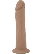 Silexd Dildo SILEX-D 8” Model 2 design realist reactiv la căldură bază cu ventuză pentru fixare lungime 20.3 cm culoarea pielii