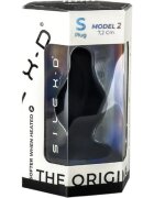 Silexd Plug anal SILEX-D S Plug Model 2 din silicon premium reactiv la căldură lungime 7.2 cm diametru 3.4 cm negru (mărime S)