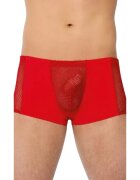 SoftLine Boxeri sexy Shorts 4515 lenjerie erotică pentru bărbați cu secțiune frontală din plasă culoare roșu mărime L
