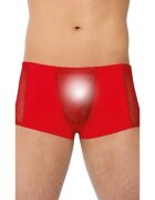 SoftLine Boxeri sexy Shorts 4515 lenjerie erotică pentru bărbați cu secțiune frontală din plasă culoare roșu mărime M