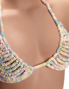 Spencer & Fleetwood Sutien comestibil Candy Bra lenjerie sexy pentru femei cu gust dulce Tutti Frutti mărime universală