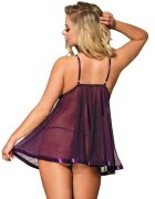 Subblime Lenjerie babydoll cu fundita model E20735 mov S/M