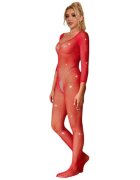 Subblime Lenjerie bodystocking - Crotchless model 952419 tip plasa rosu marime universala