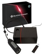 SUCK Masturbator automat -O-MAT 3 10 funcții de simulare sex oral cu 280 impulsuri pe minut 10 funcții de vibrație negru cu gri