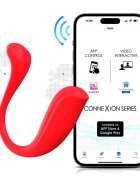 SVAKOM Vibrator dublu Phoenix Neo 2 cu control prin aplicație 11 funcții de vibrație funcție interactivă cu camera web roșu