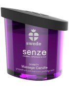 SWEDE Lumânare pentru masaj Senze Divinty cu aromă de grapefruit palmarosa și petitgrain 50 ml (mov)