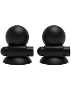 Taboom Ventuze vibratoare pentru sfârcuri Vibrating Nipple Suckers 7 funcții de vibrație rezistente la apă negru