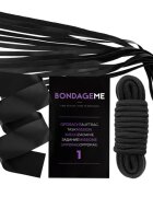 TEASE & PLEASE Set jocuri erotice - BONDAGE ME franghie bici si bandana pentru acoperirea ochilor 3 piese