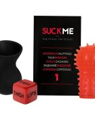 TEASE & PLEASE Set jocuri erotice - SUCK ME ventuza pentru mamelon zar si finger sleeve 3 piese