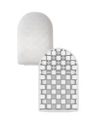 Tenga Masturbator de unică folosință Pocket Block Edge din TPE cu textură cubică pentru stimulare unică alb