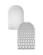 Tenga Masturbator de unică folosință Pocket Click Ball din TPE cu textură sferică pentru stimulare unică alb