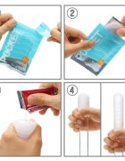 Tenga Masturbator de unică folosință Pocket Click Ball din TPE cu textură sferică pentru stimulare unică alb