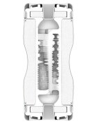 Tenga Masturbator manual Premium Dual Sensation Cup cu 2 canale texturate pentru stimulare intensă albastru și auriu