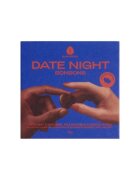 THE OH COLLECTIVE Praline afrodisiace din ciocolată Date Night Bonbons unisex 12 cărți de joc incluse “Adevăr sau Provocare” cu maca și ginseng 4 buc (albastră)