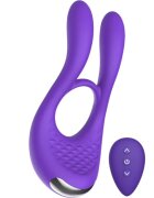 TOY JOY Inel vibrator pentru penis Joy Ride to Paradise control prin telecomandă 4 funcții de pulsații 3 funcții de vibrație mov