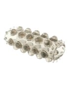 TOY JOY Manșon pentru penis cu striații Power Stretchy Sleeve pentru stimulare intensă și îngroșare transparent