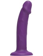 TOY JOY Vibrator realist GET REAL BY Vibrating Dong 7 funcții de vibrație compatibil cu hamuri strap-on rezistent la apă IPX7 19.5 cm mov