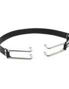 TOYZ4LOVERS Deschizător de gură Fetish Art Mouth Spreader pentru jocuri erotice BDSM negru cu argintiu (00904294)