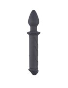 TOYZ4LOVERS Dildo cu plug anal Couple Love din silicon hipoalergenic lungime 22.5 cm diametru 4 cm negru