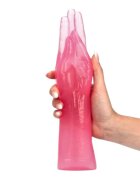 TOYZ4LOVERS Dildo Mania pentru penetrare vaginala sau anala tip fisting lungime 28 cm culoare roz transparent