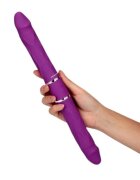 TOYZ4LOVERS Vibrator dublu Elys Cupid Arrow cu 2 capete pentru jocuri în cuplu cu telecomandă 35 cm mov