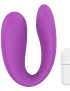 TOYZ4LOVERS Vibrator dublu Elys Play Together pentru stimulare clitoridiană și vaginală cu vibrator bullet detașabil 6 cm mov