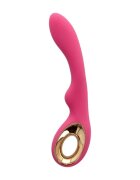 TOYZ4LOVERS Vibrator Handy Wave Grip Large pentru stimularea punctului G 10 funcții de vibrație 24 cm roz cu auriu