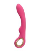 TOYZ4LOVERS Vibrator Handy Wave Grip Small pentru stimularea punctului G 10 funcții de vibrație 18.5 cm roz cu auriu