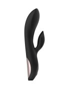 TOYZ4LOVERS Vibrator rabbit Elegance Charmin’ Style pentru clitoris și punctul G cu vibrații multiple 20.3 cm negru
