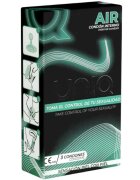 UNIQ Prezervative pentru femei - AIR negru cu verde 3 buc