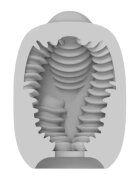VIBEGGS Masturbator 2 în 1 Twisty Tongues efect autolubrifiant vibrator bullet inclus utilizat și ca stimulator clitoris gri
