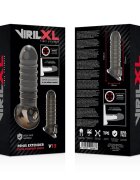 VIRIL XL Manson VIRILXL - V15 pentru extensia penisului din silicon 13.5 cm negru