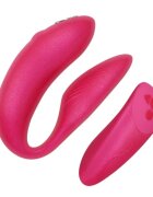 WE-VIBE Stimulator - CHORUS control prin telecomanda si aplicatie pentru stimularea punctului G clitorisului si penisului in timpul penetrarii 12 cm culoare roz