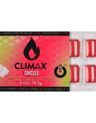 WUG Gumă de mestecat Climax poate ajuta la creșterea libidoului cu maca ginseng seleniu fără gluten aromă fructe roșii 8 buc