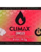 WUG Gumă de mestecat Climax poate ajuta la creșterea libidoului cu maca ginseng seleniu fără gluten aromă fructe roșii 8 buc
