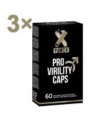 XPOWER Pachet bărbați: 3 cutii capsule Pro Virility pentru potență virilitate stimulare erecție și creștere testosteron 3 x 60 buc